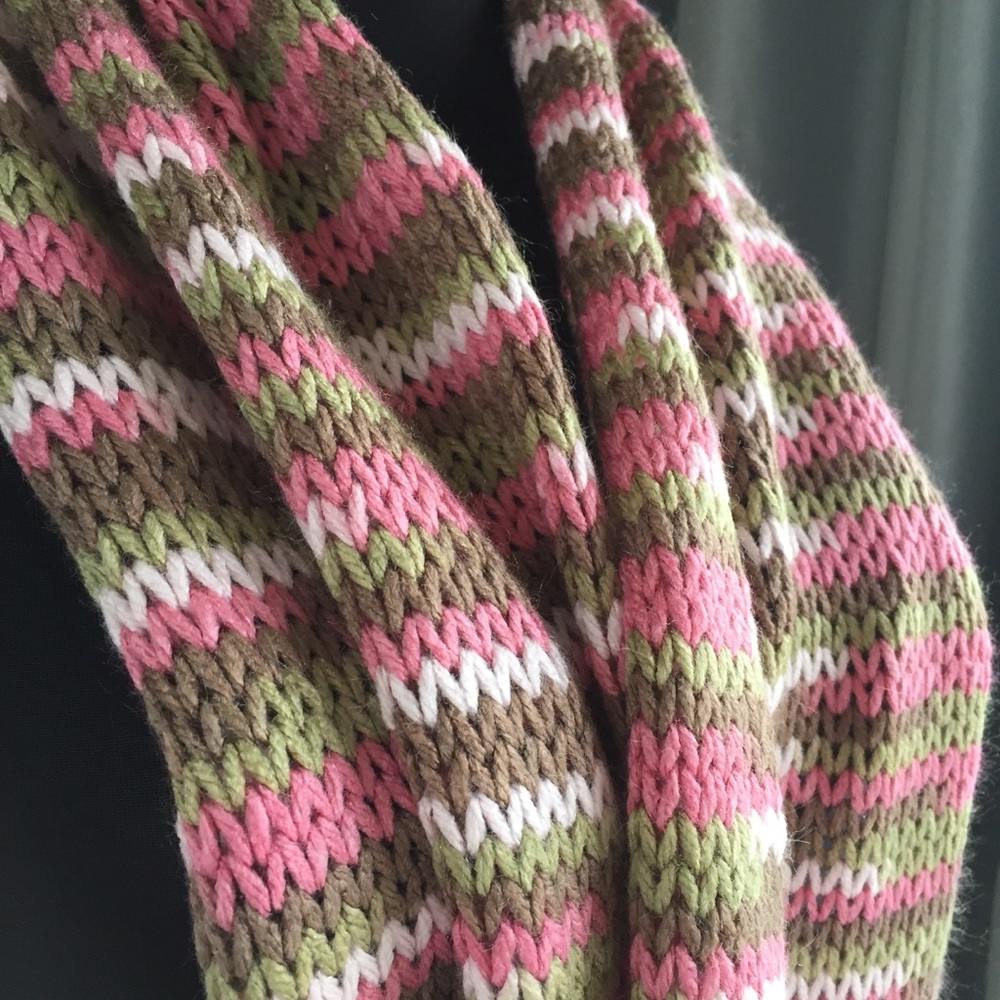 Pink Camo Infinity Scarf Long Knitted Loop #001 - Picture 2 of 5